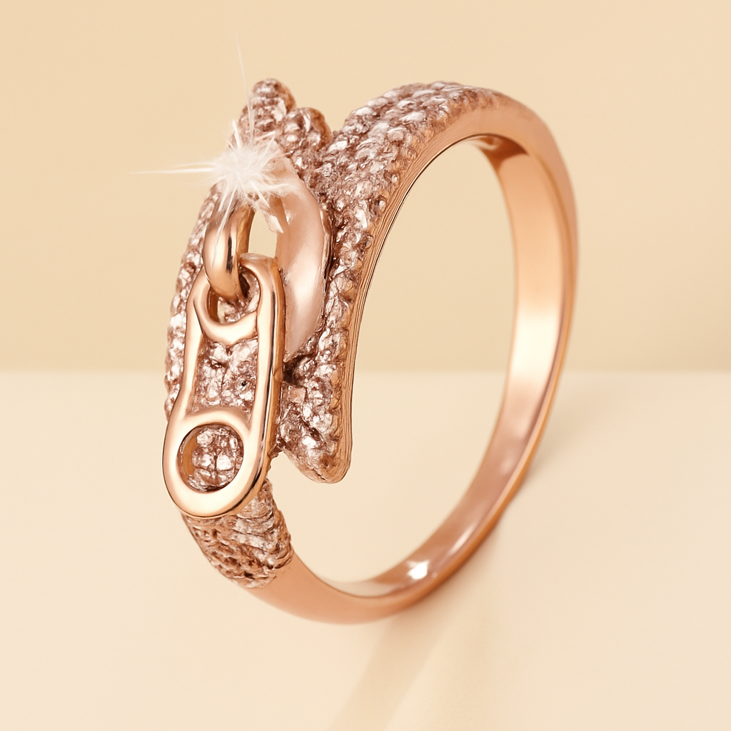 Ritsontwerp Ring voor Dames – Met Synthetische Cubic Zirkonia Accent