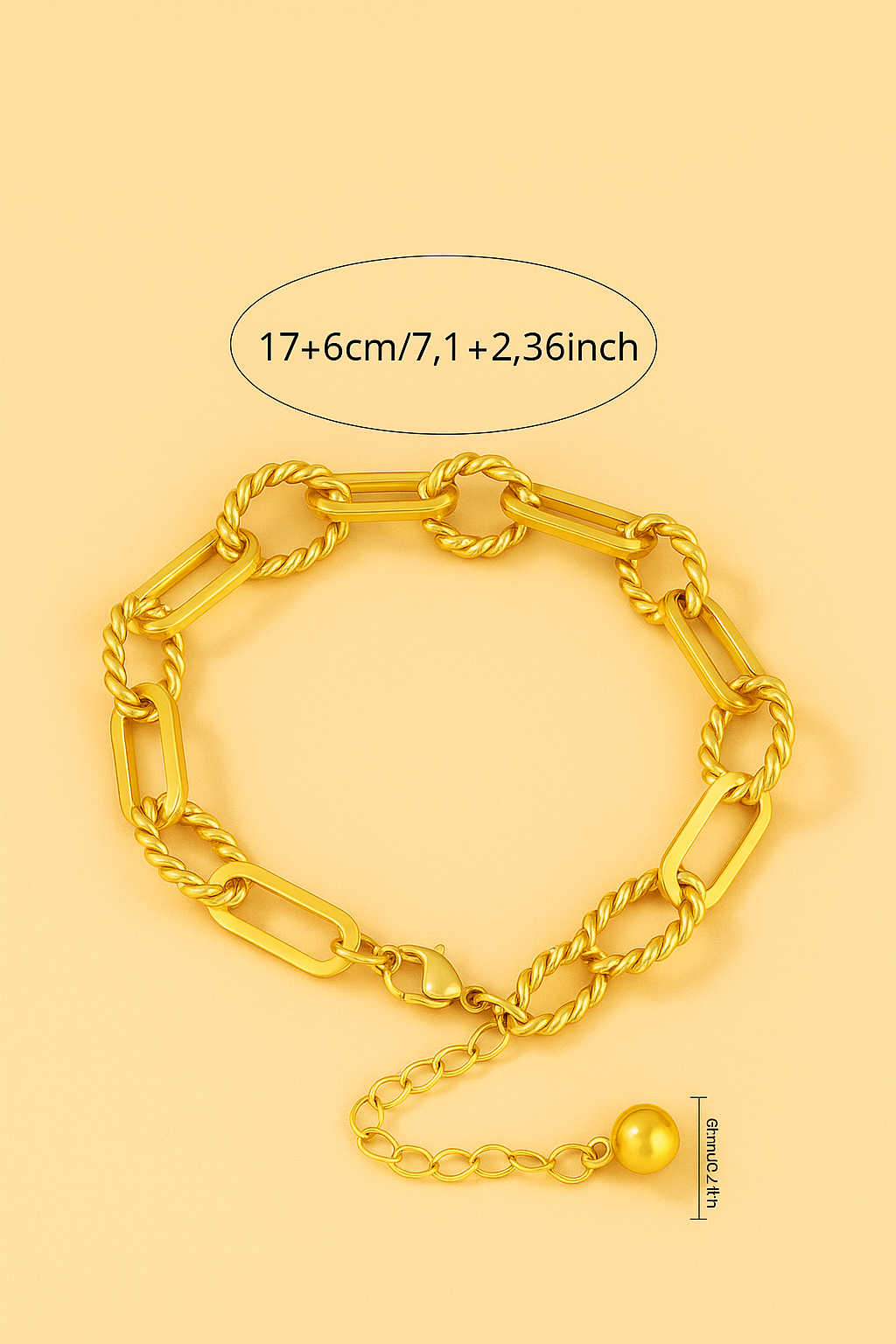 Gedraaide Ketting Armband -Vintage Volledig Verstelbaar