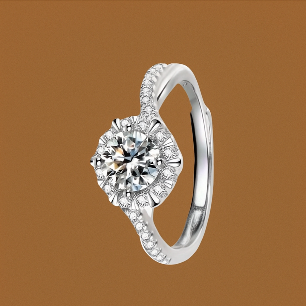 Lara Verstelbare Hartvormige Edelsteenring