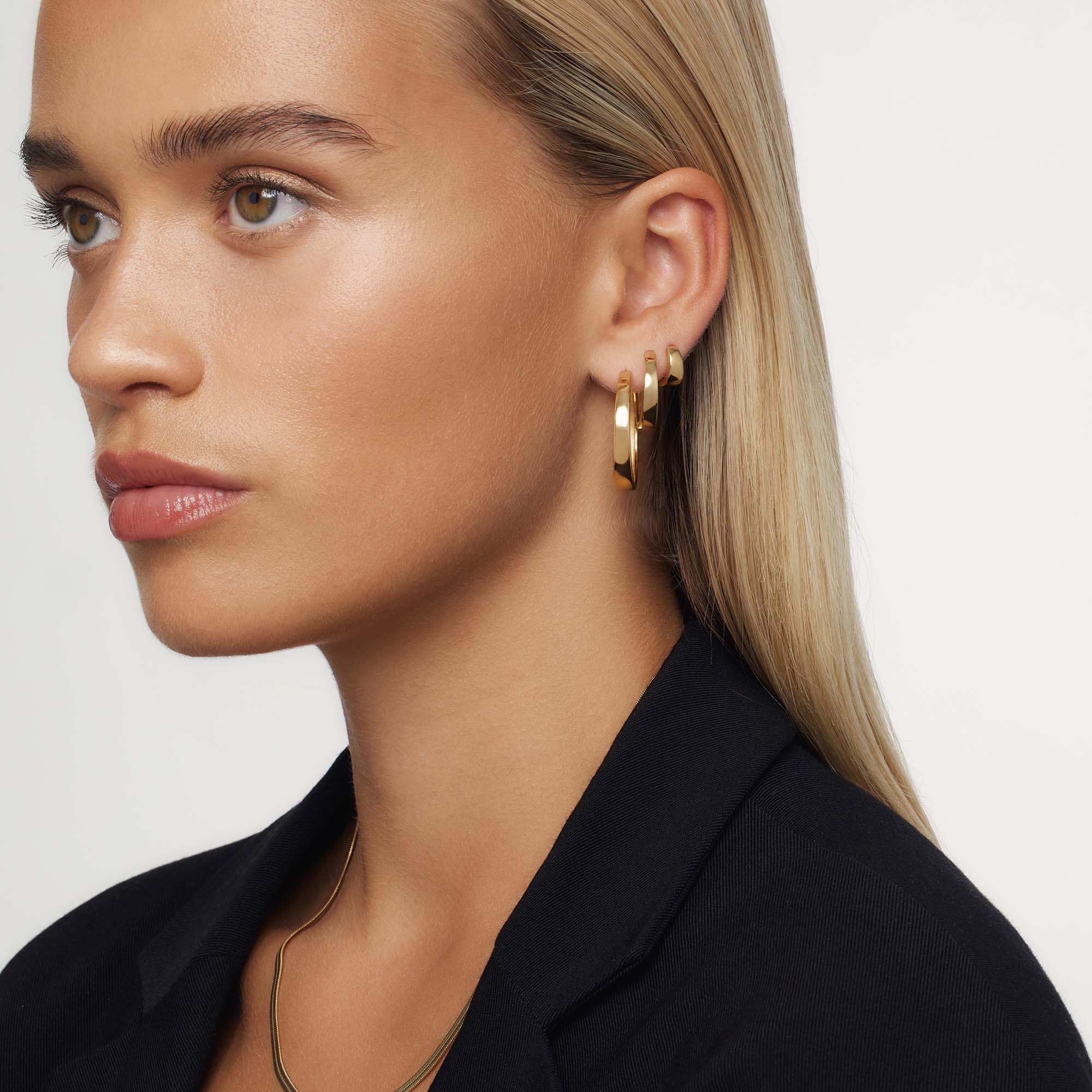 Gia | Gesculpteerde 18k Gouden Statement Hoepels