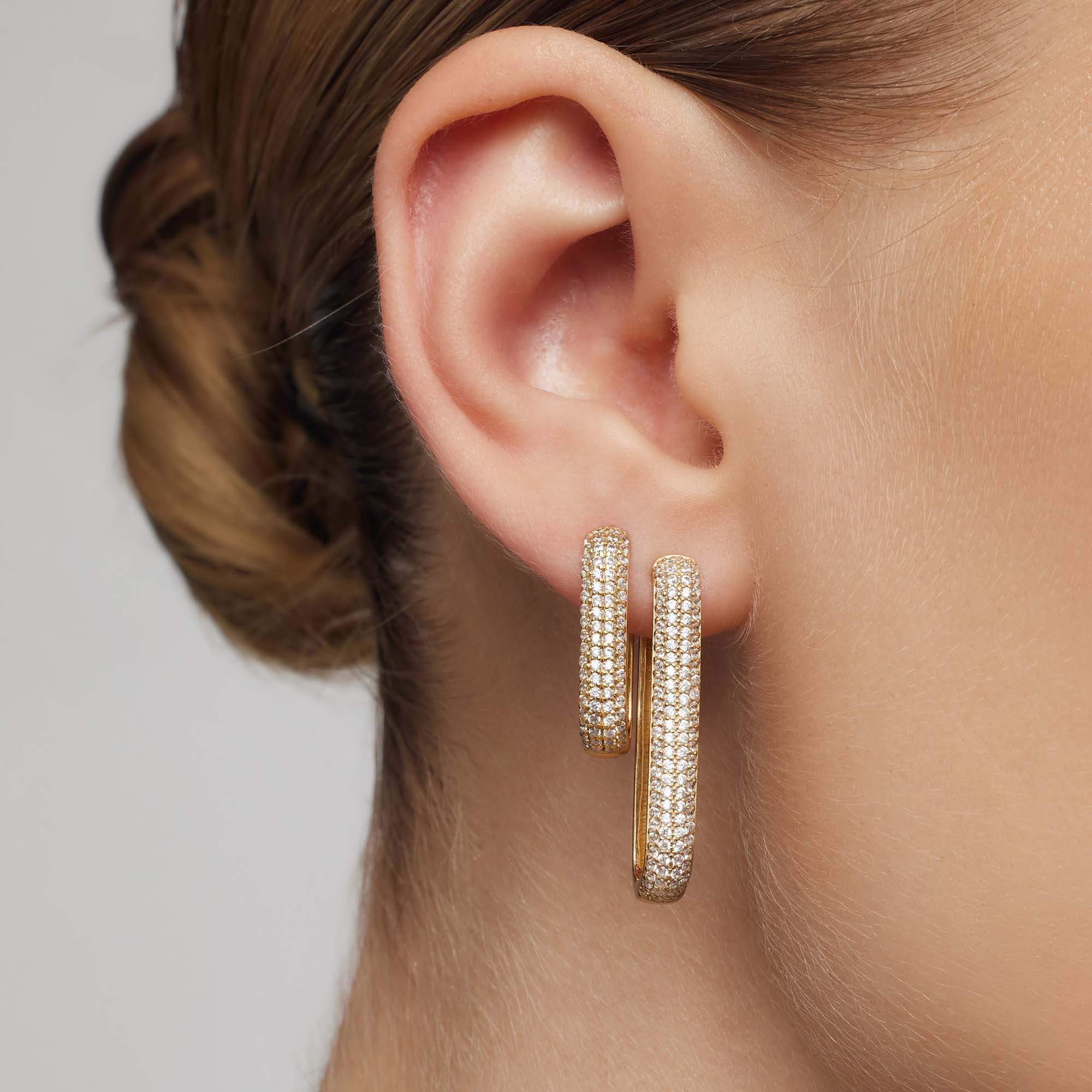 Icon Pavé Hoops | 18k Goud