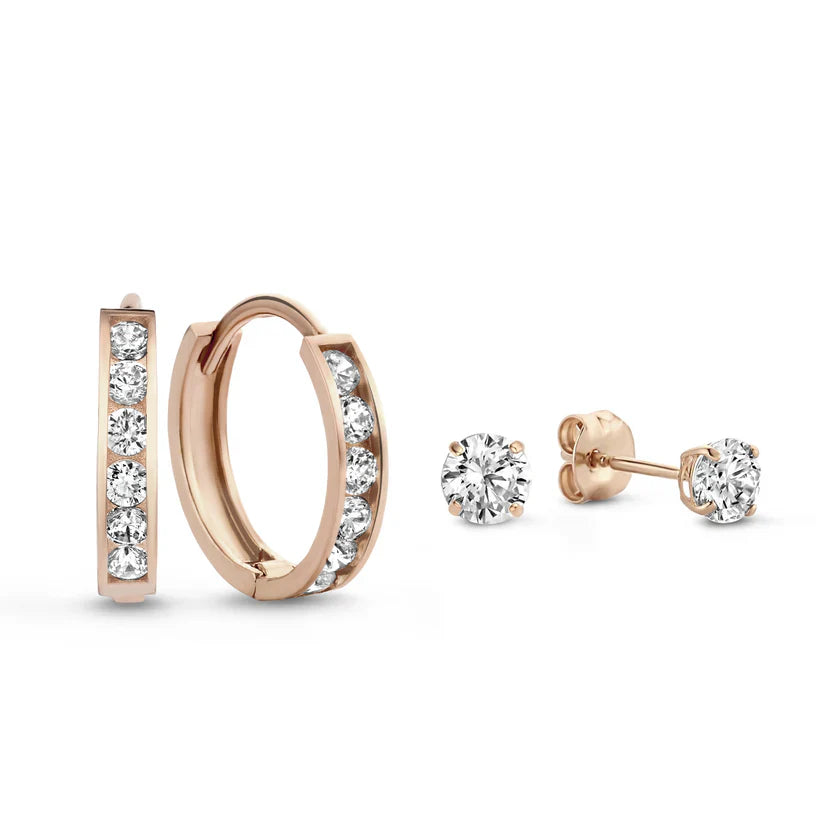 Dara Brillane Stenen Oorbellen Set | 14k Goud
