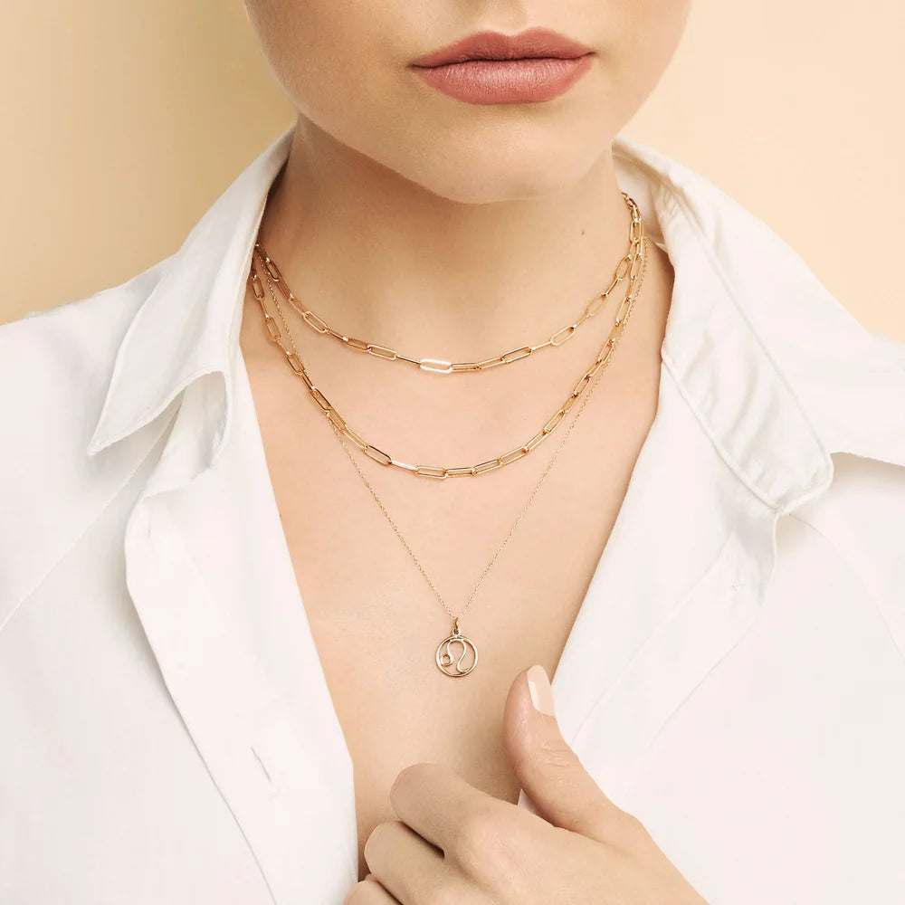 Zodiac Hanger Ketting | 18k Gouden Afwerking