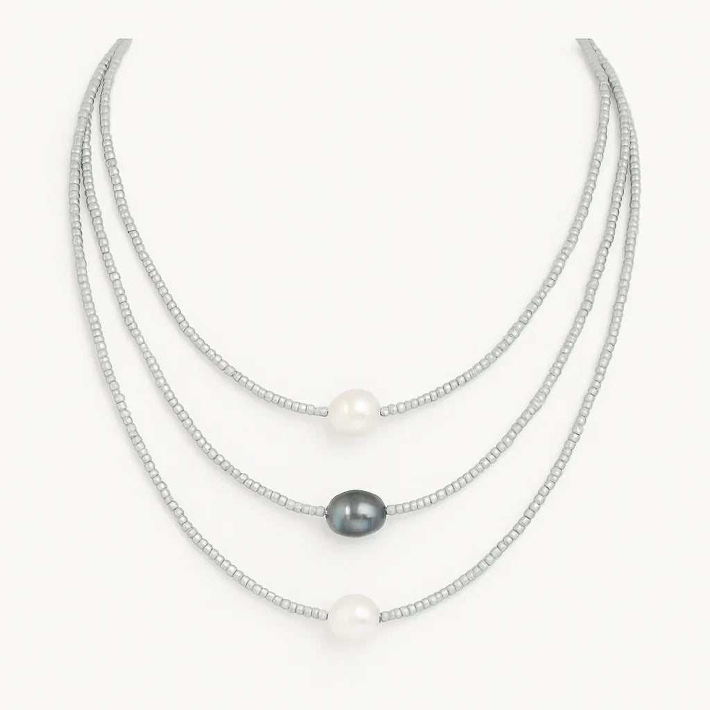 Retro Zoetwaterparelketting