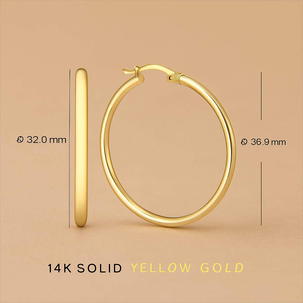 Noa Serane Oorbellen | Elegante 14k Gouden Afwerking