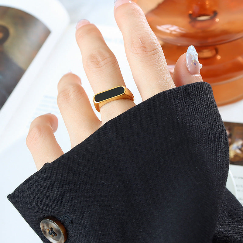 Brenda Gouden Onyx Ring