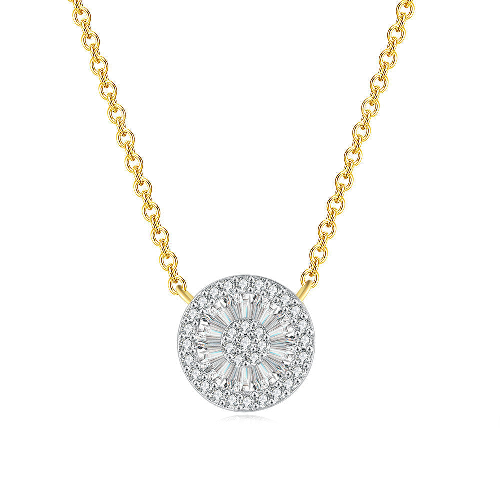 Anne-Marie Rond Kristal Gouden Ketting