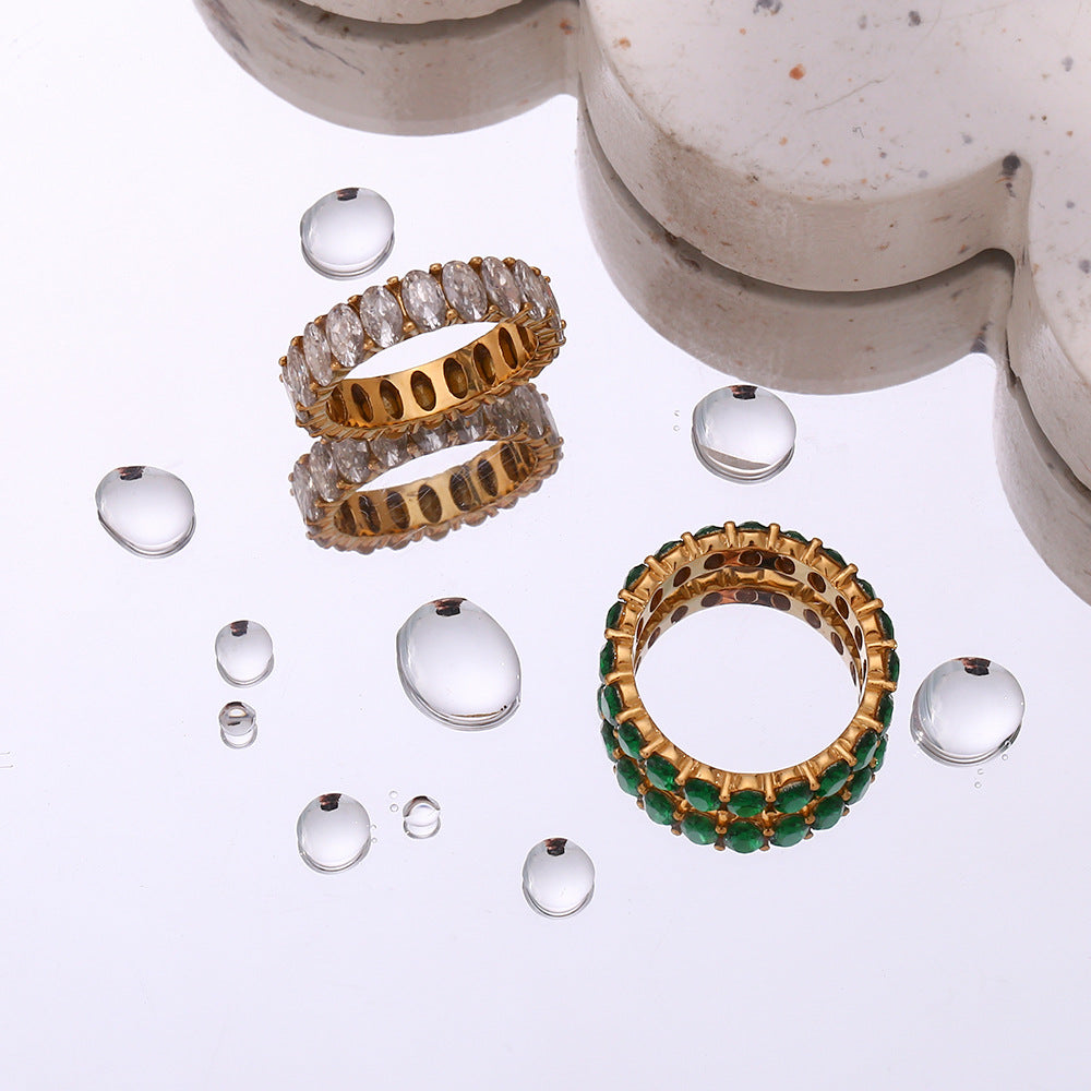 Antoinette Diamant Simulant Gouden Ring
