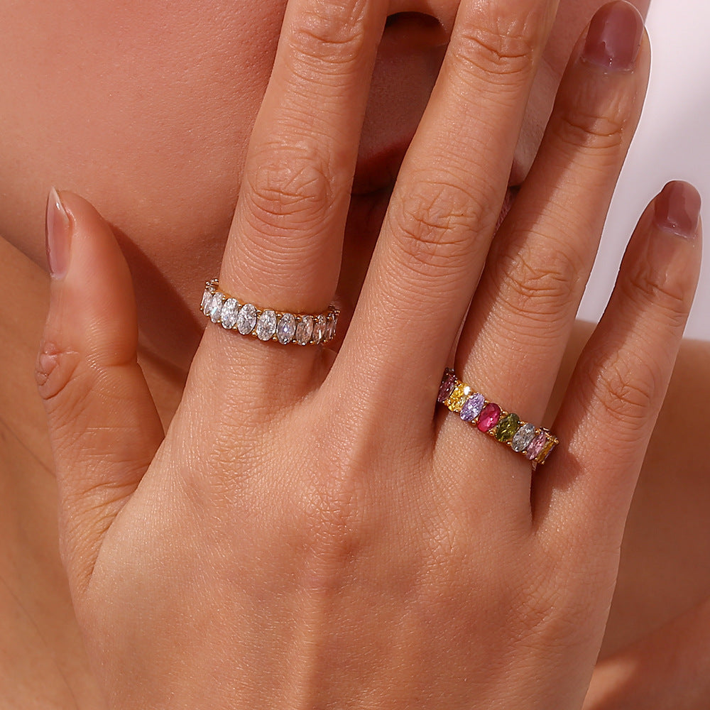 Antoinette Diamant Simulant Gouden Ring
