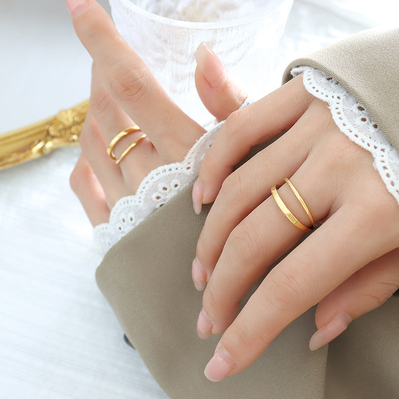 Gouden ring met nijllaag