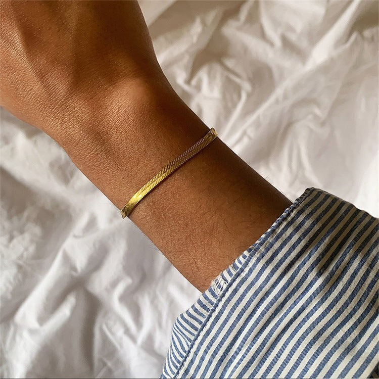 Vida Gouden visgraat armband