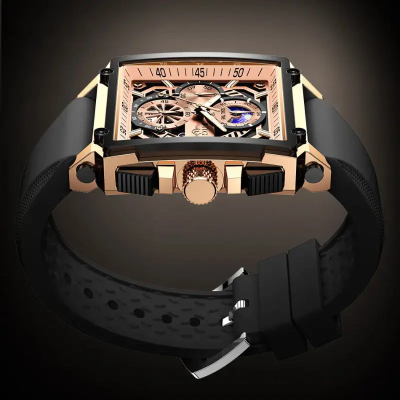 Kwartshorloge voor dames met vierkante wijzerplaat, klassiek design met lichtgevende wijzers