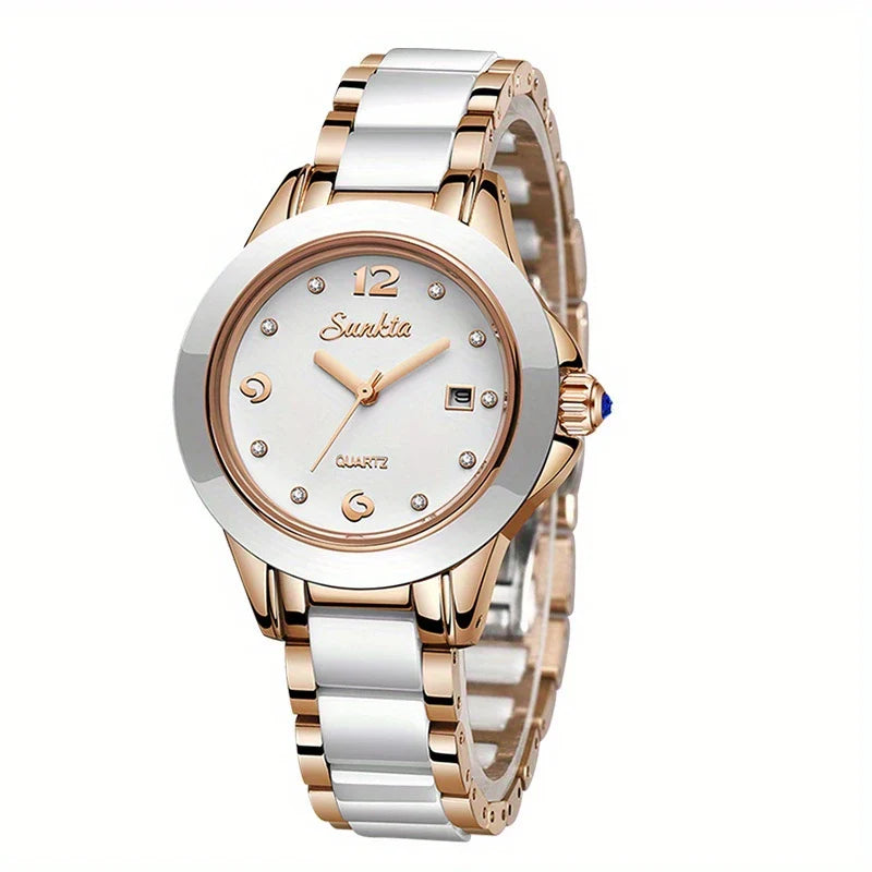 Lige Elegant Keramisch Horloge - Quartz, Waterdicht Stijlvol