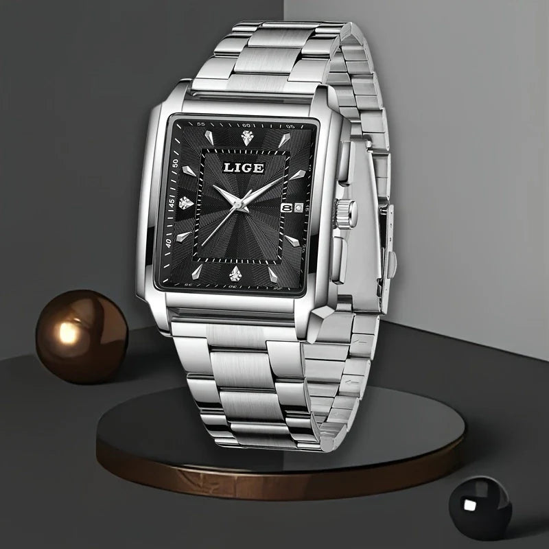 Horloges Luxe Vierkante Quartz Clock Polshorloge Origineel Lichtgevende