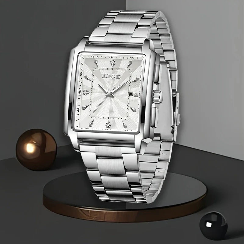 Horloges Luxe Vierkante Quartz Clock Polshorloge Origineel Lichtgevende