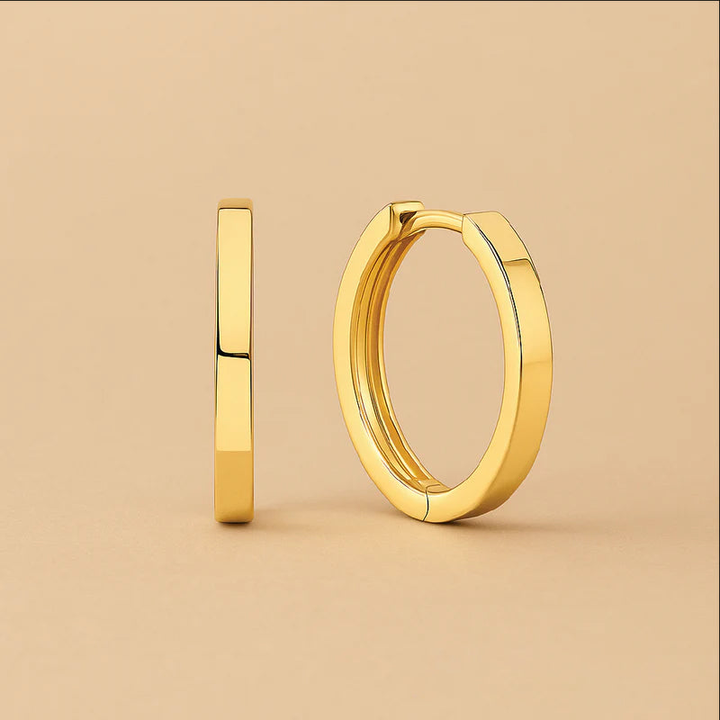 Gia | Gesculpteerde 18k Gouden Statement Hoepels