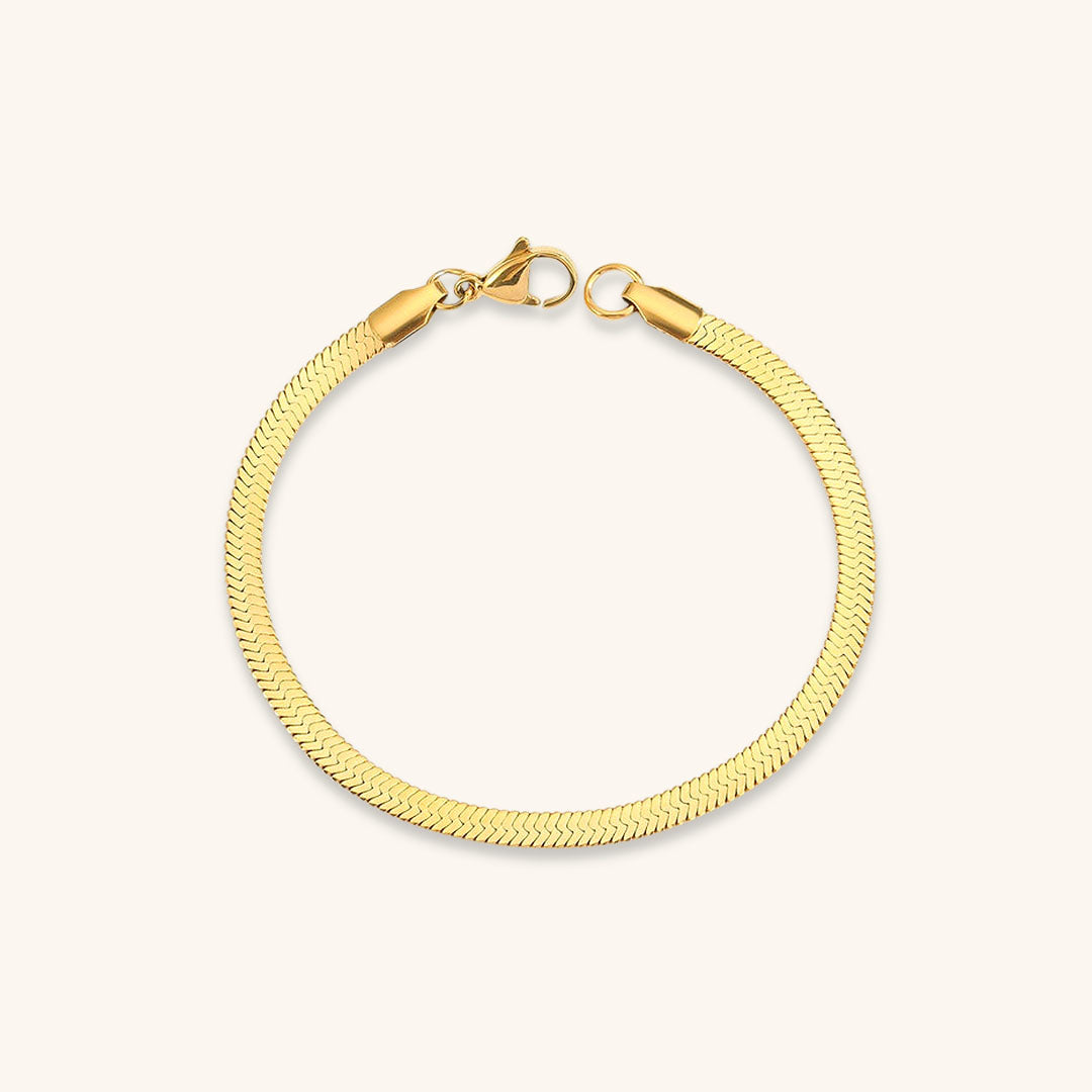 Vida Gouden visgraat armband