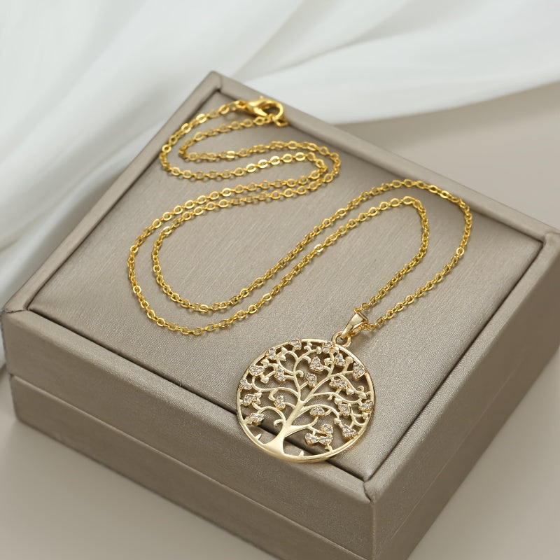 Gouden Oorsprong Tijdloze Levensboom Hanger voor Haar
