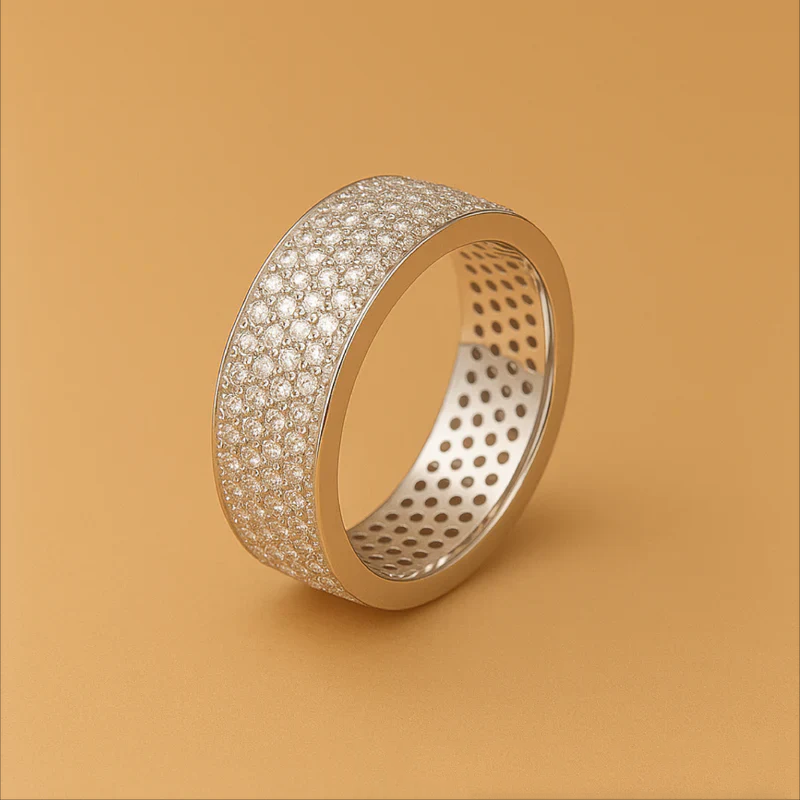 Ambrosia Fenzi Kenmerkende Ring in 18K Witgoud met Straling