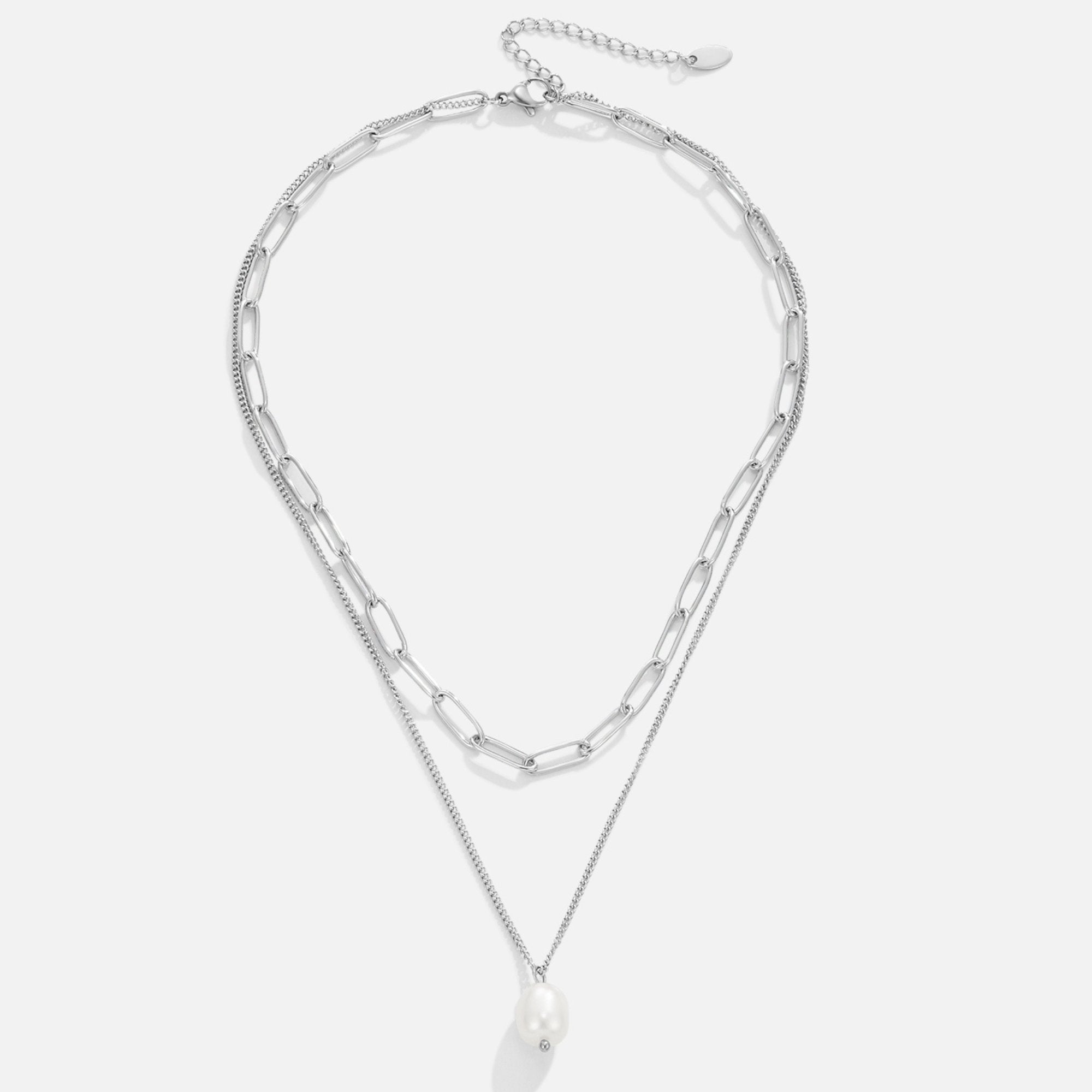 Angela – Zilveren Parelketting