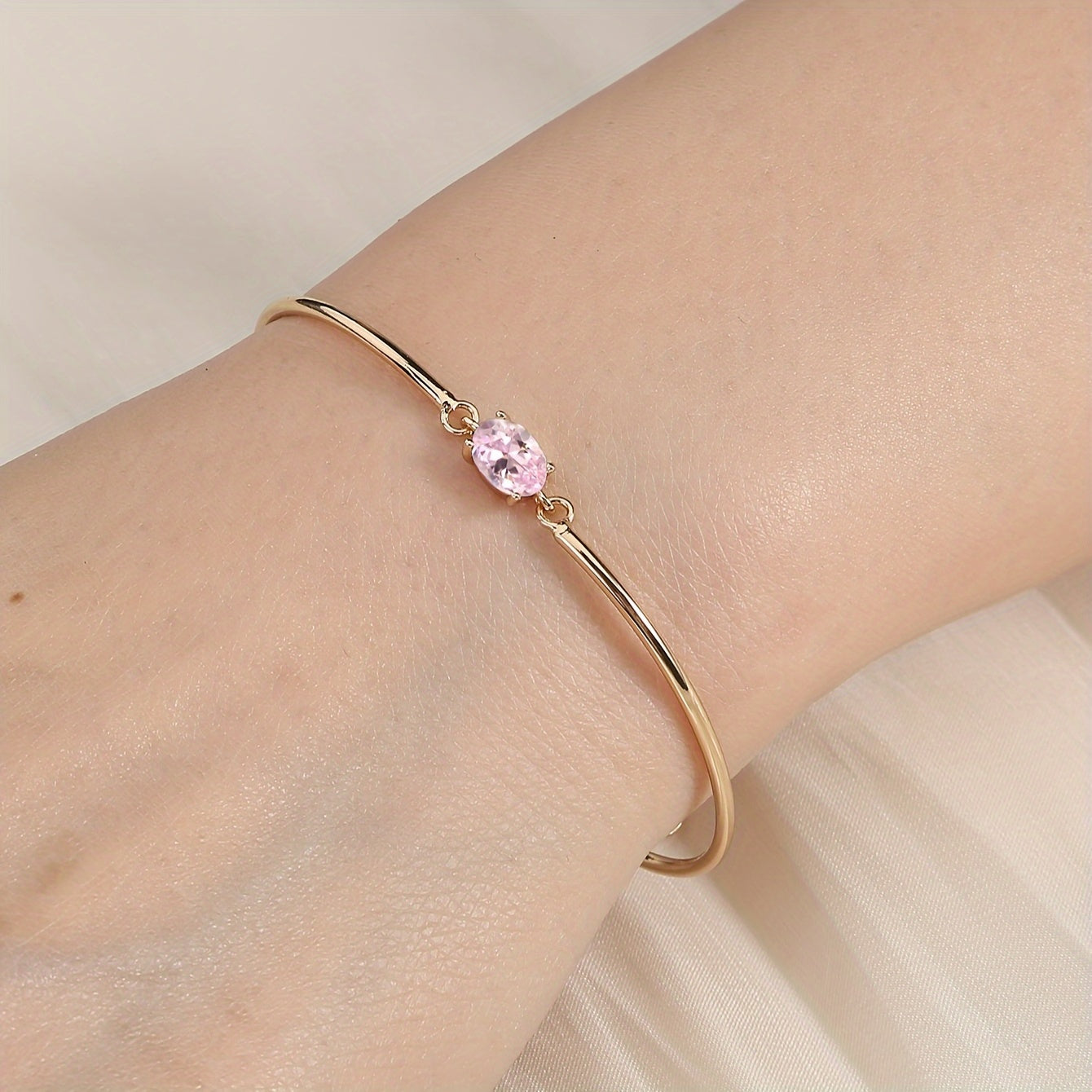 Elegante Ovale Cubic Zirkonia Armband voor Dames