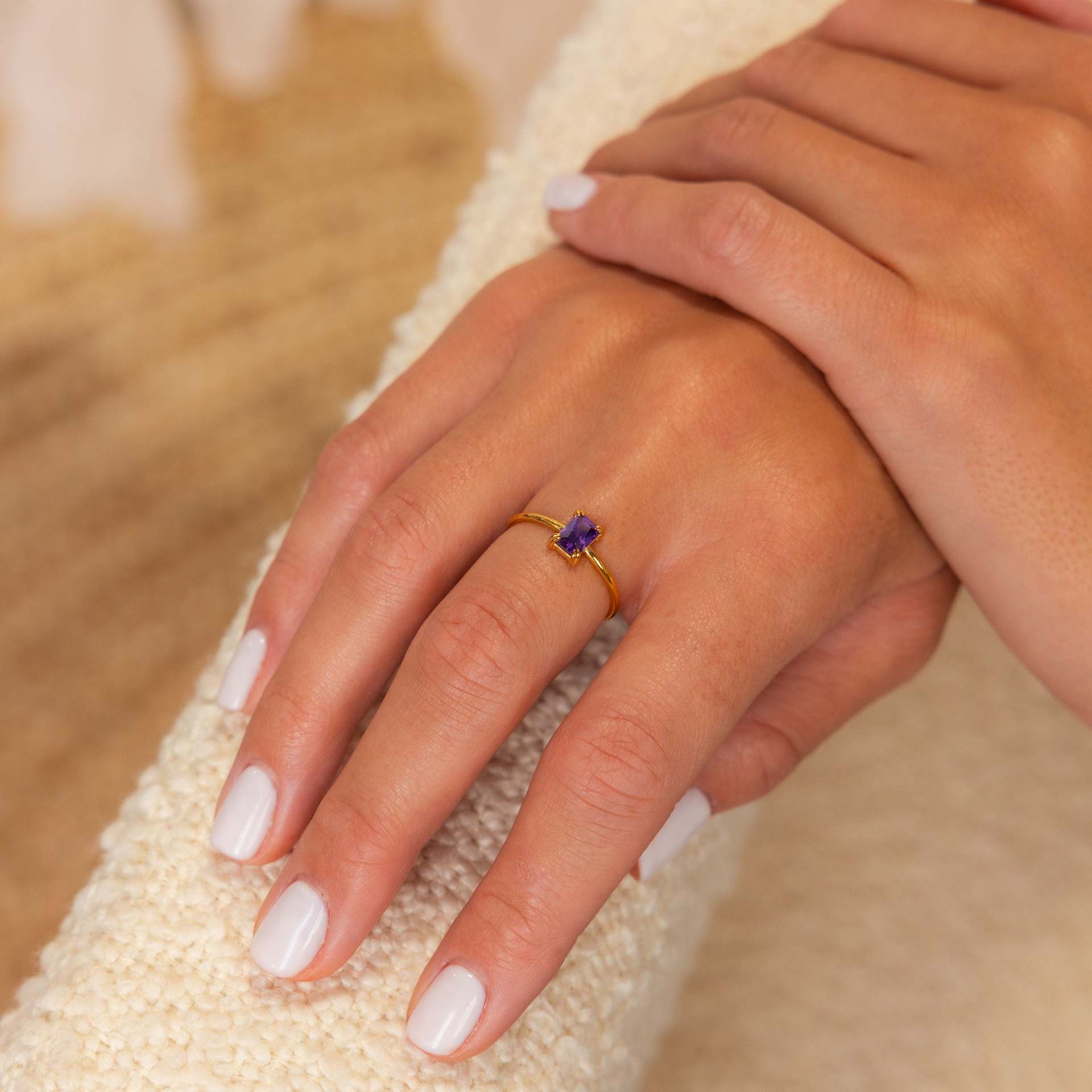 Elegante vintage-geboortesteenring