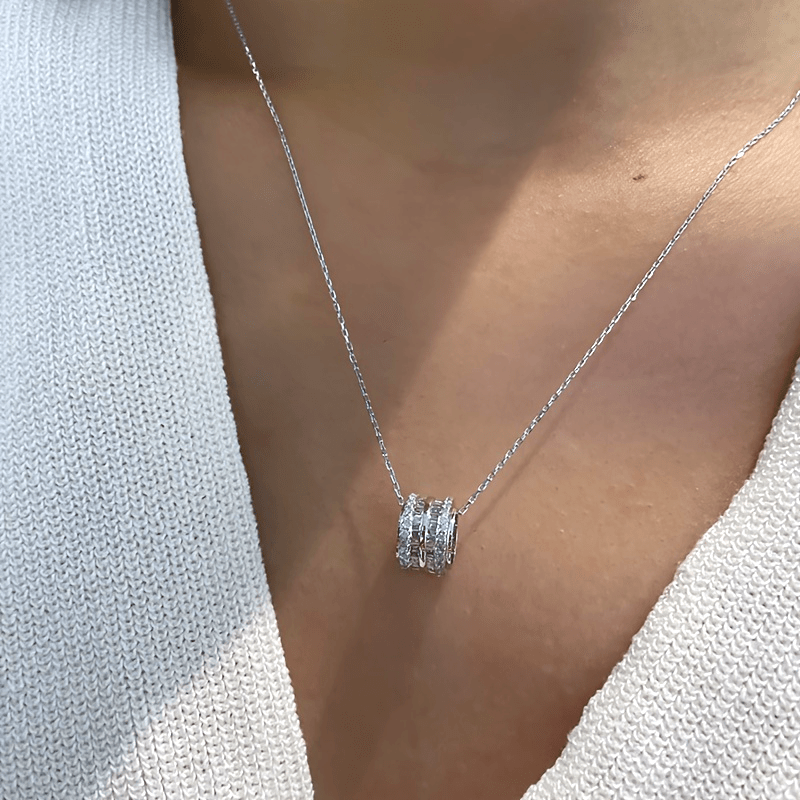 Elegante Geometrische Ketting – Sprankelende Zirkonia