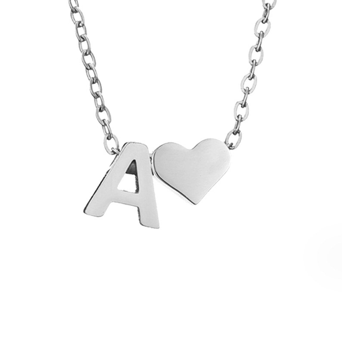 Forever Love & Letter Zilveren Halsketting