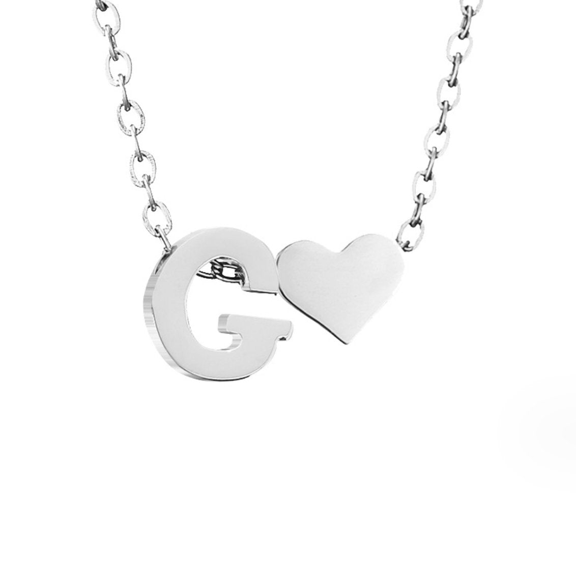 Forever Love & Letter Zilveren Halsketting