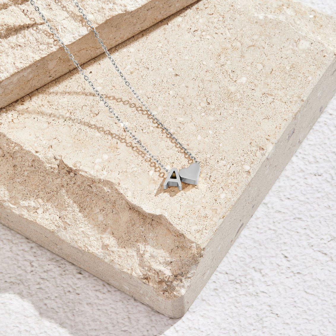 Forever Love & Letter Zilveren Halsketting