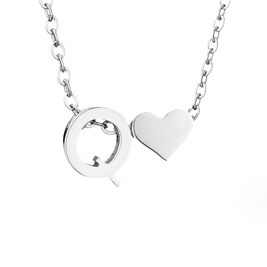 Forever Love & Letter Zilveren Halsketting