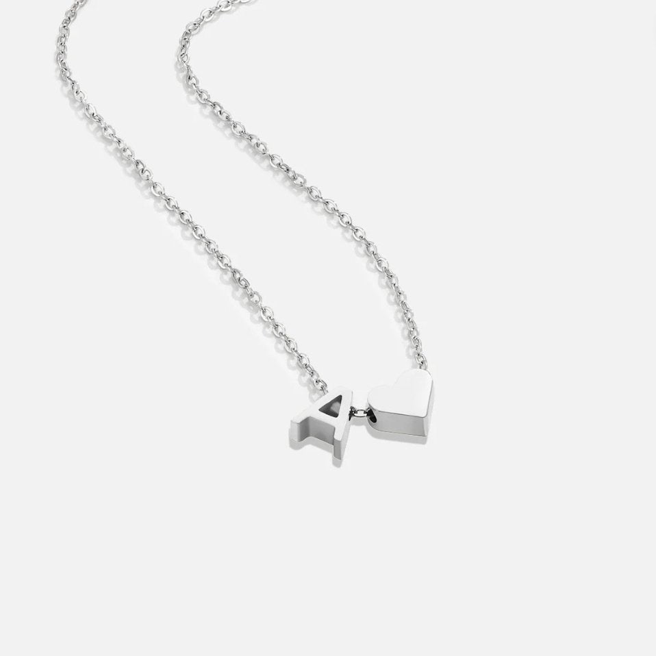 Forever Love & Letter Zilveren Halsketting