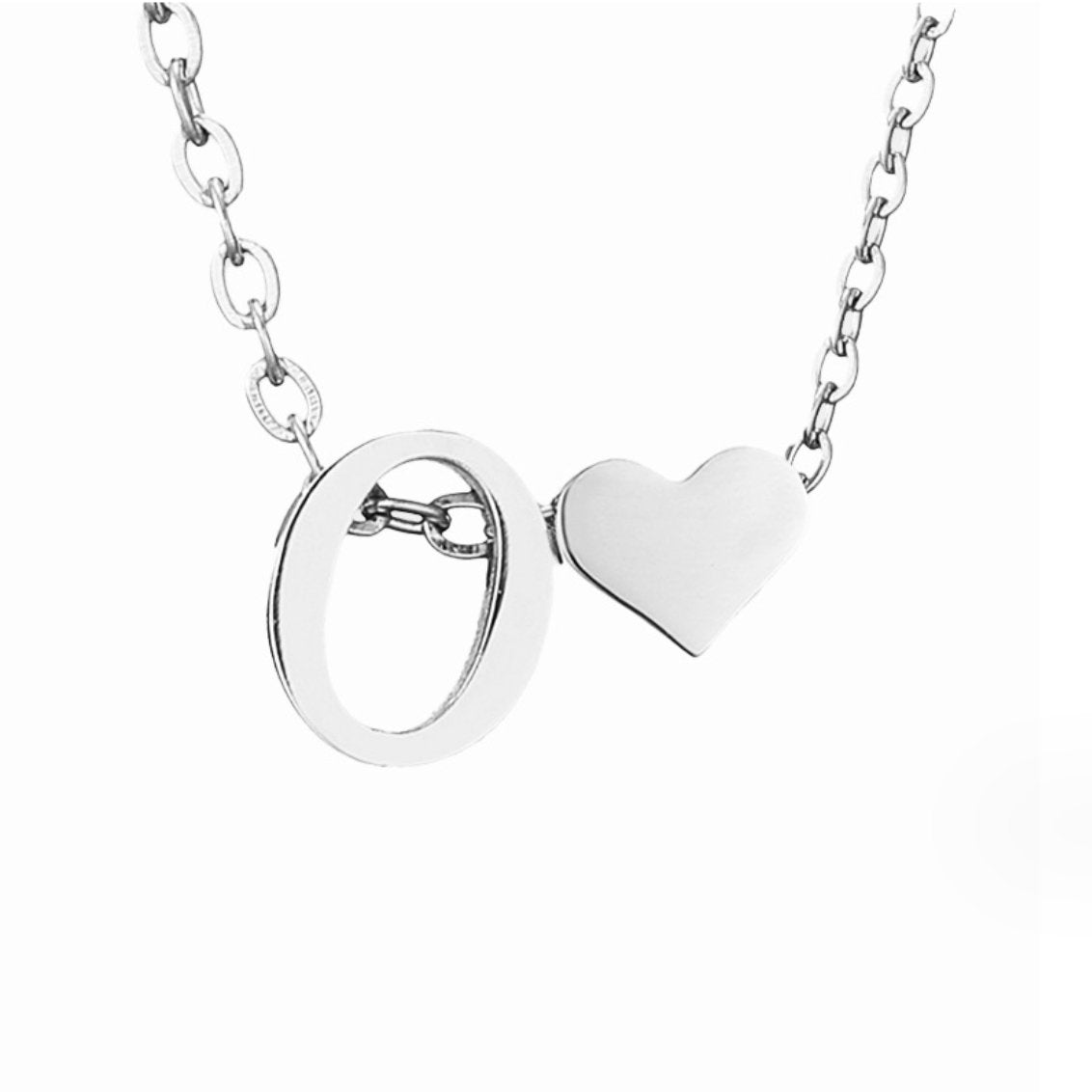 Forever Love & Letter Zilveren Halsketting