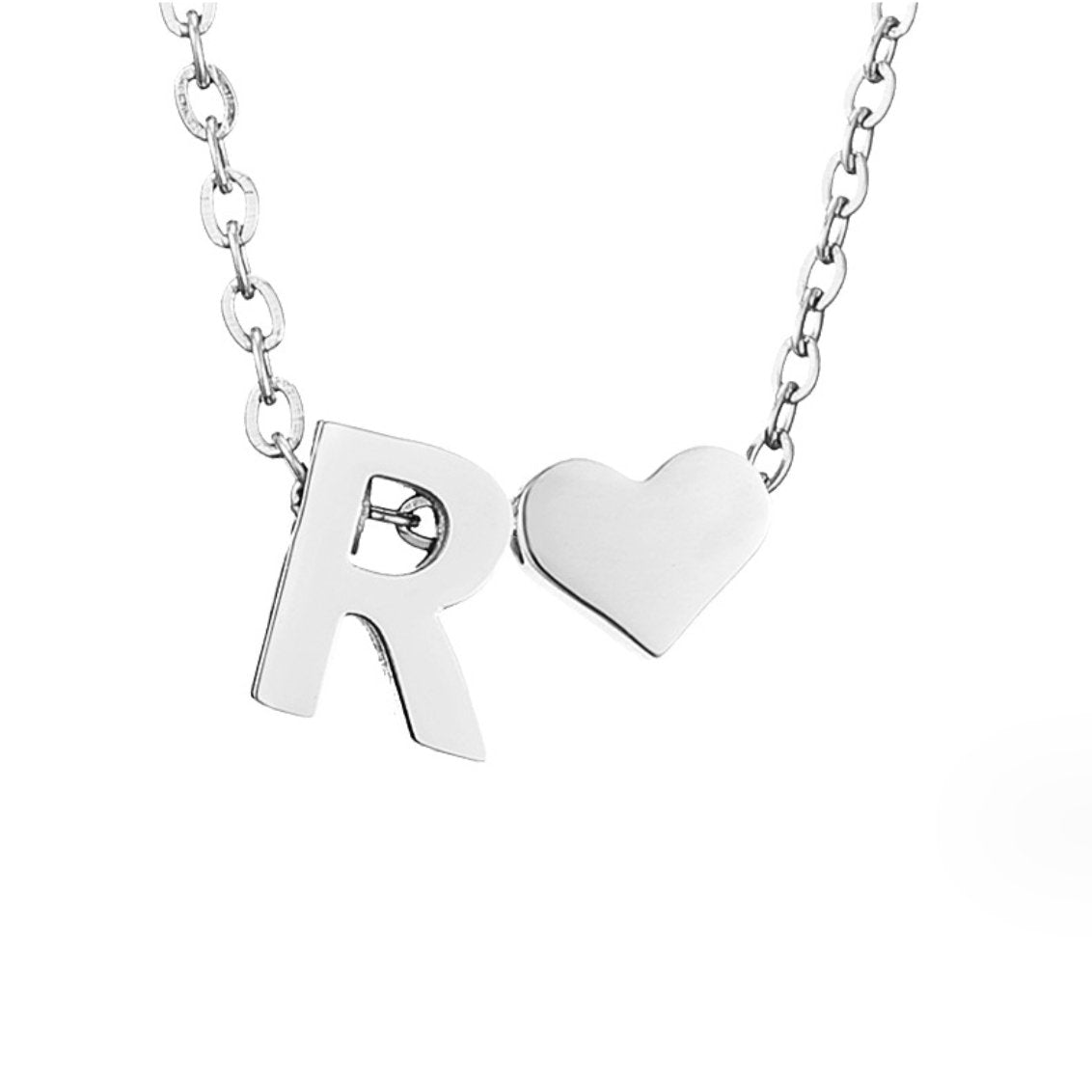 Forever Love & Letter Zilveren Halsketting