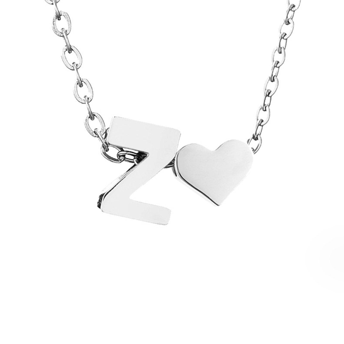 Forever Love & Letter Zilveren Halsketting
