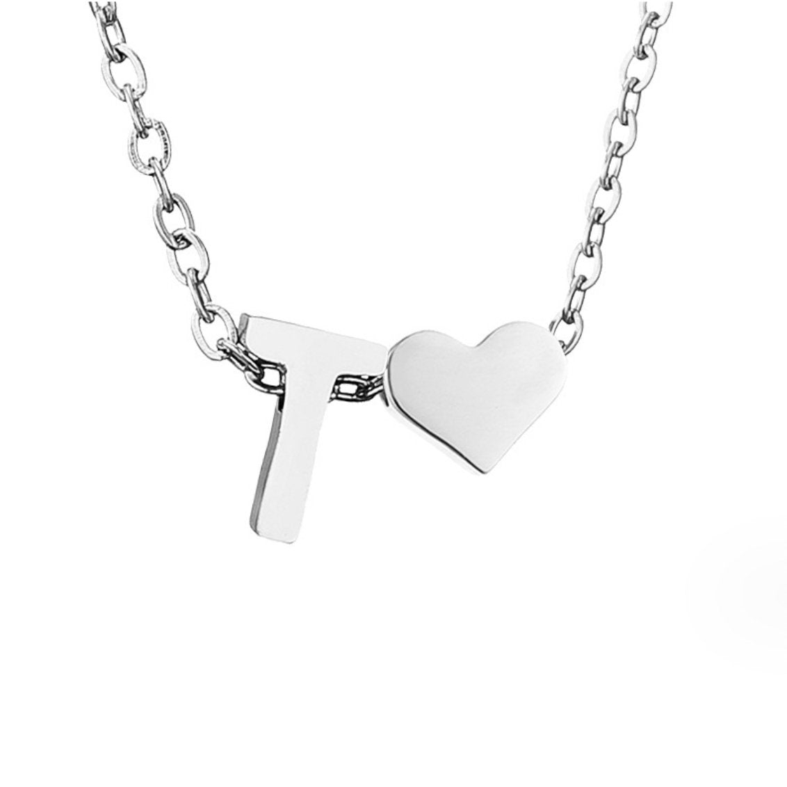 Forever Love & Letter Zilveren Halsketting