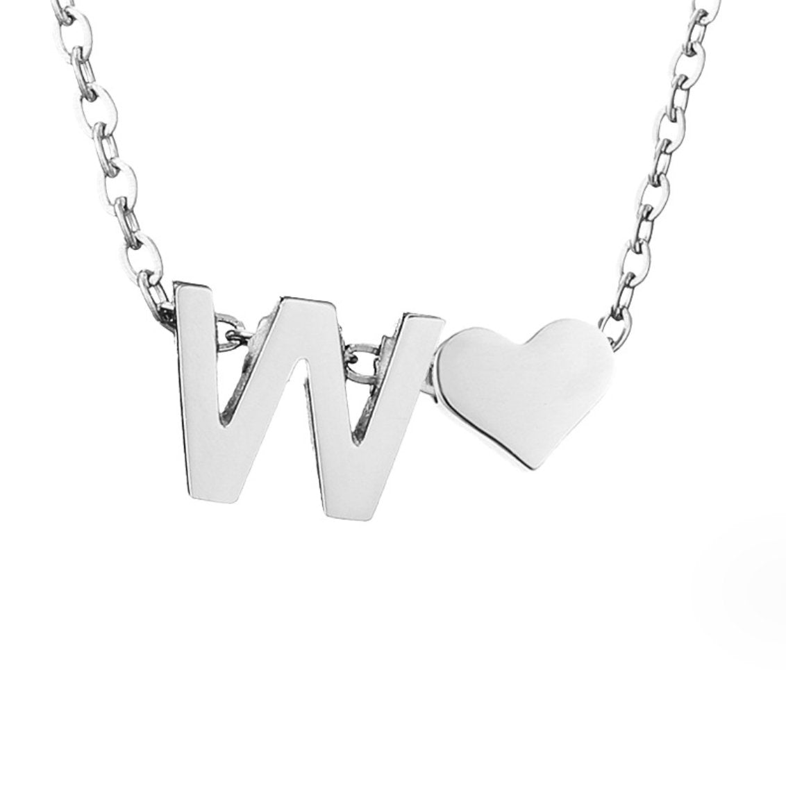 Forever Love & Letter Zilveren Halsketting