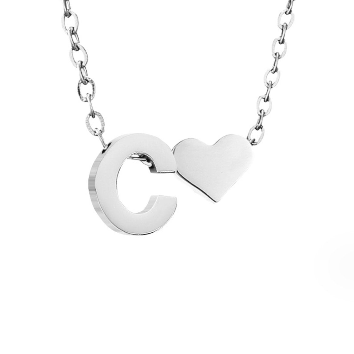 Forever Love & Letter Zilveren Halsketting