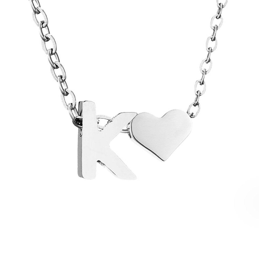 Forever Love & Letter Zilveren Halsketting
