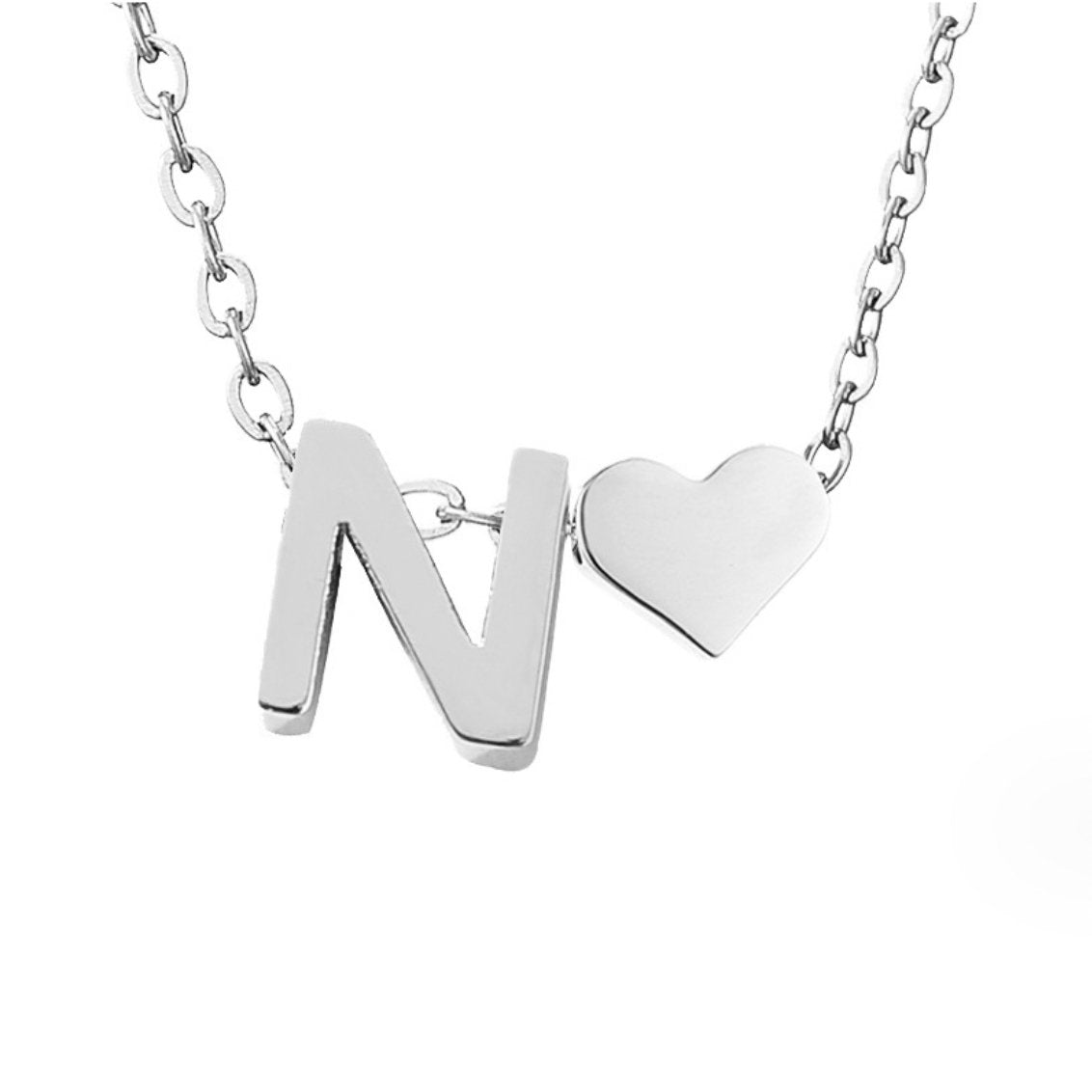 Forever Love & Letter Zilveren Halsketting