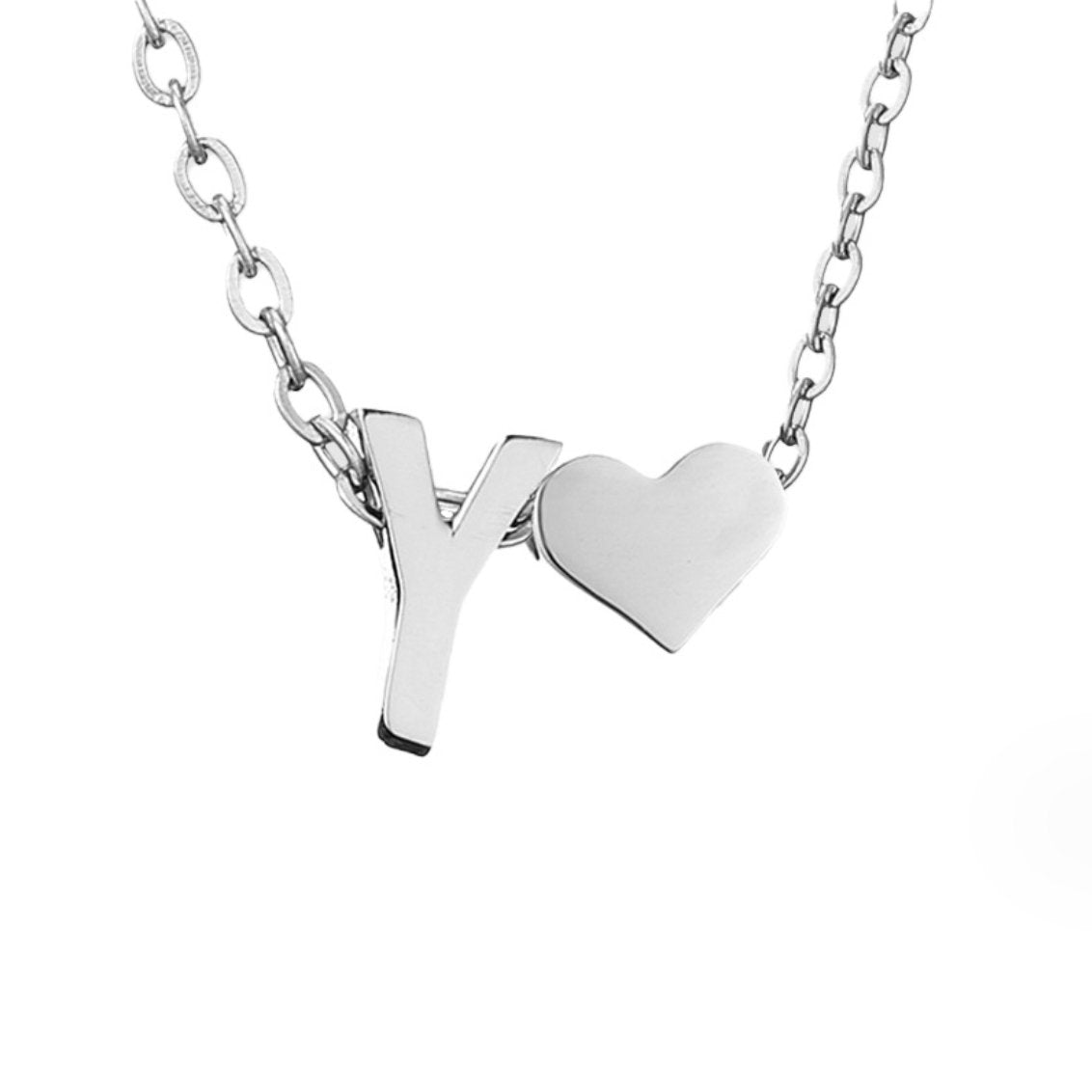 Forever Love & Letter Zilveren Halsketting
