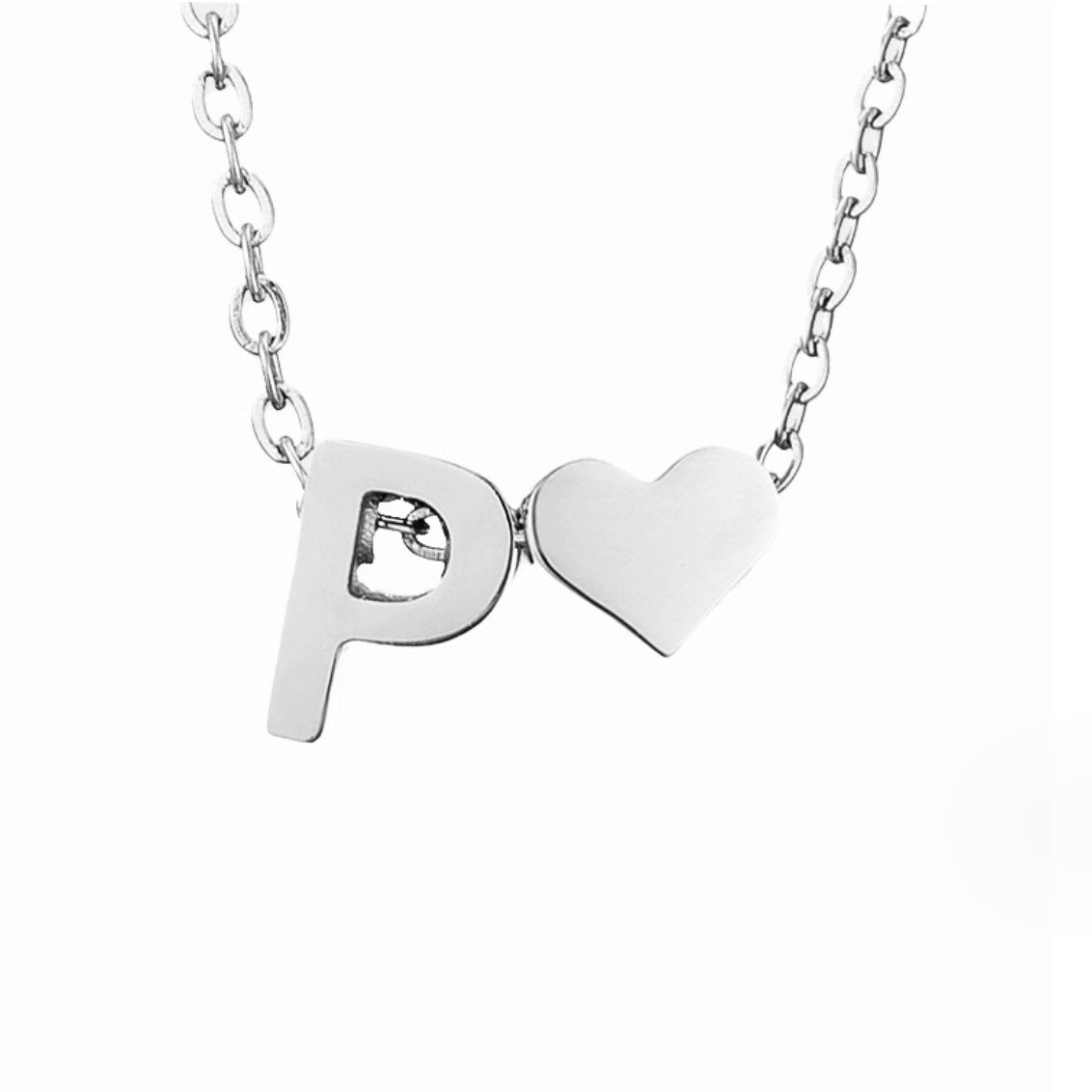 Forever Love & Letter Zilveren Halsketting