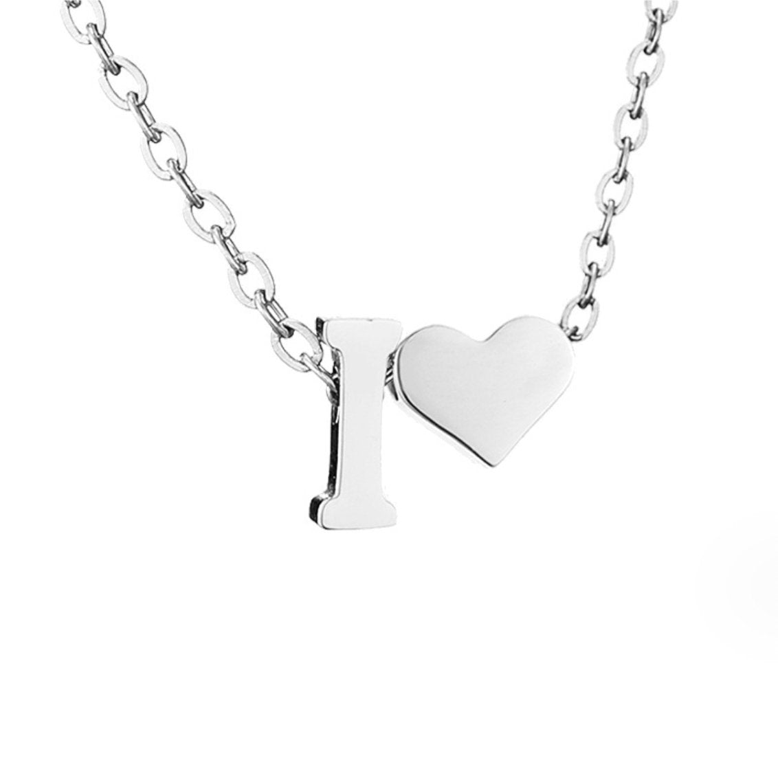 Forever Love & Letter Zilveren Halsketting
