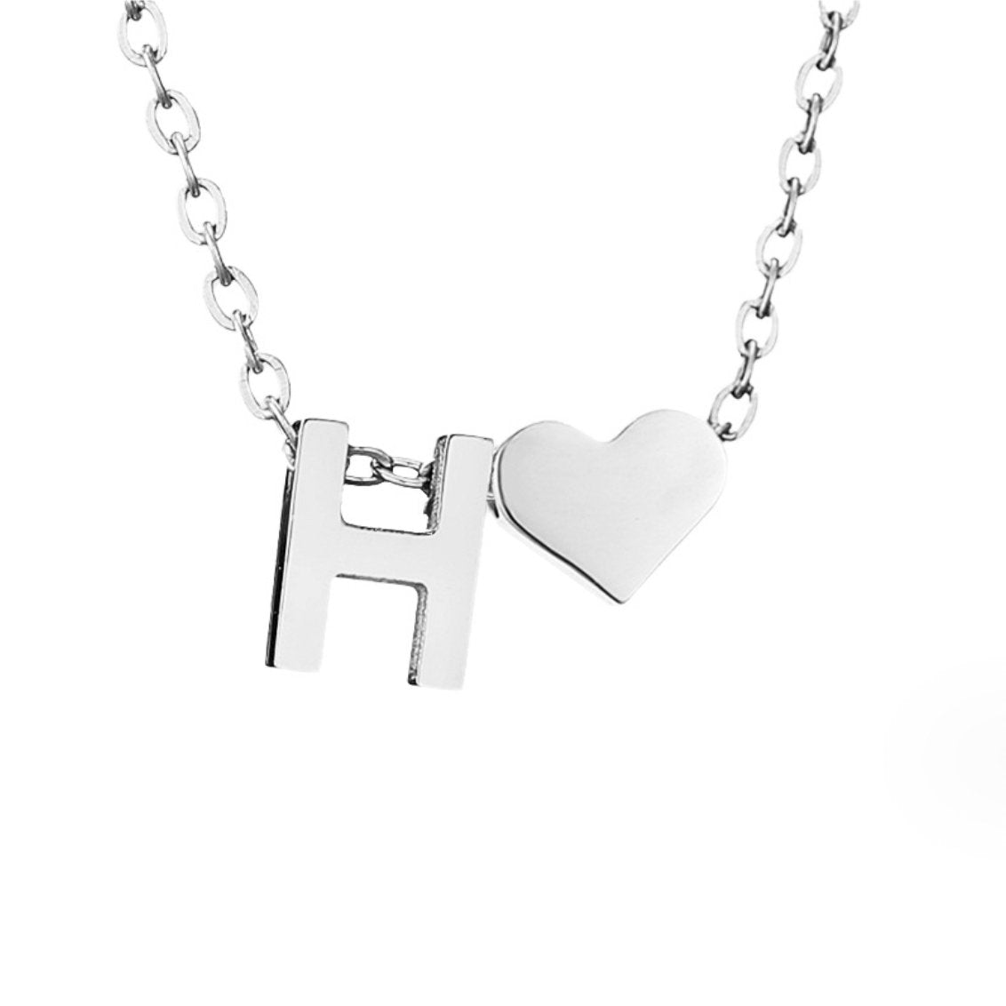 Forever Love & Letter Zilveren Halsketting