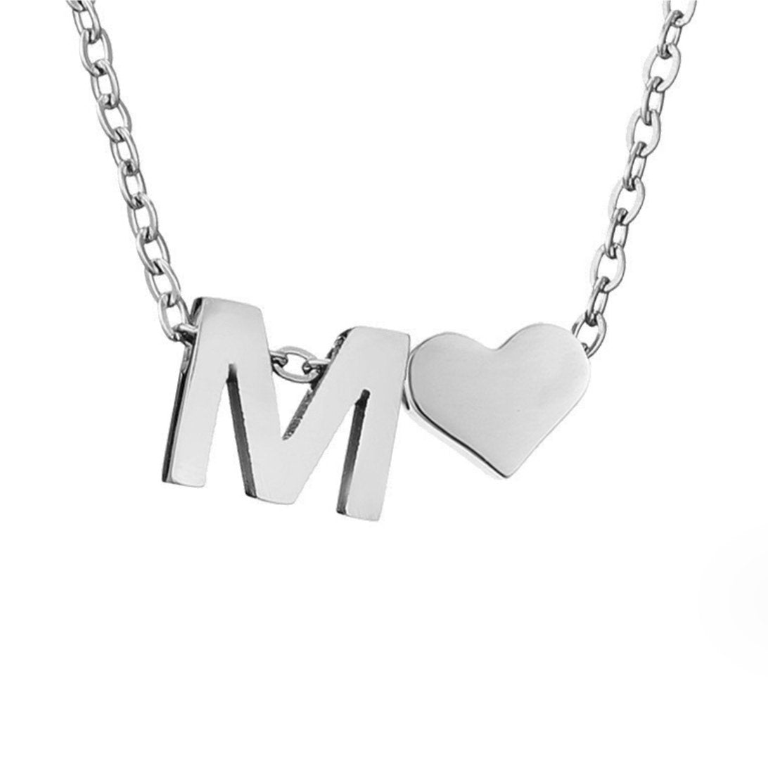 Forever Love & Letter Zilveren Halsketting