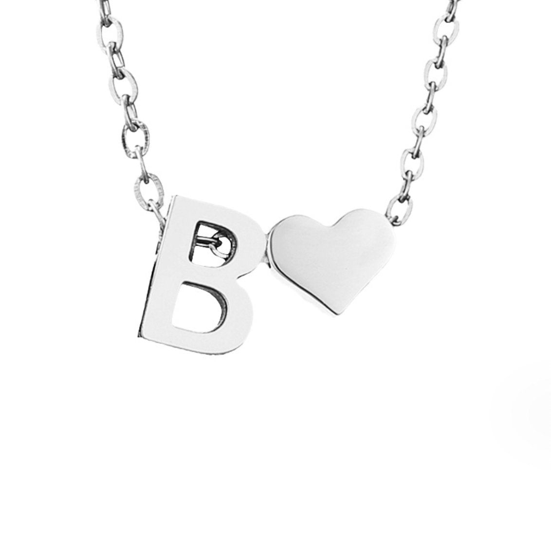 Forever Love & Letter Zilveren Halsketting
