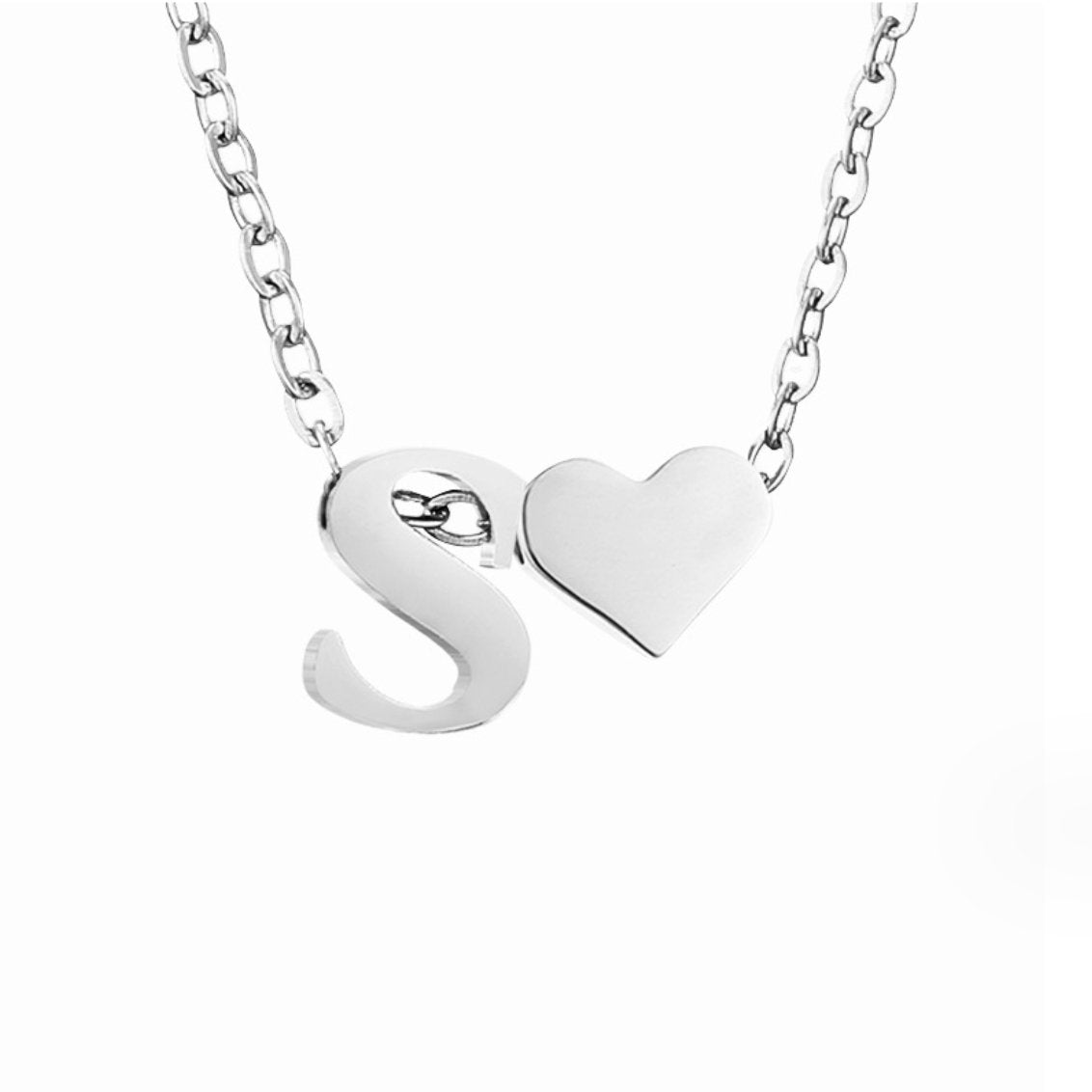Forever Love & Letter Zilveren Halsketting
