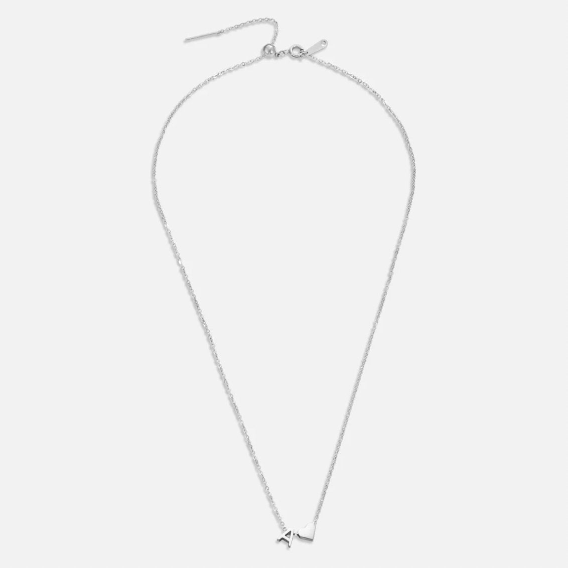 Forever Love & Letter Zilveren Halsketting