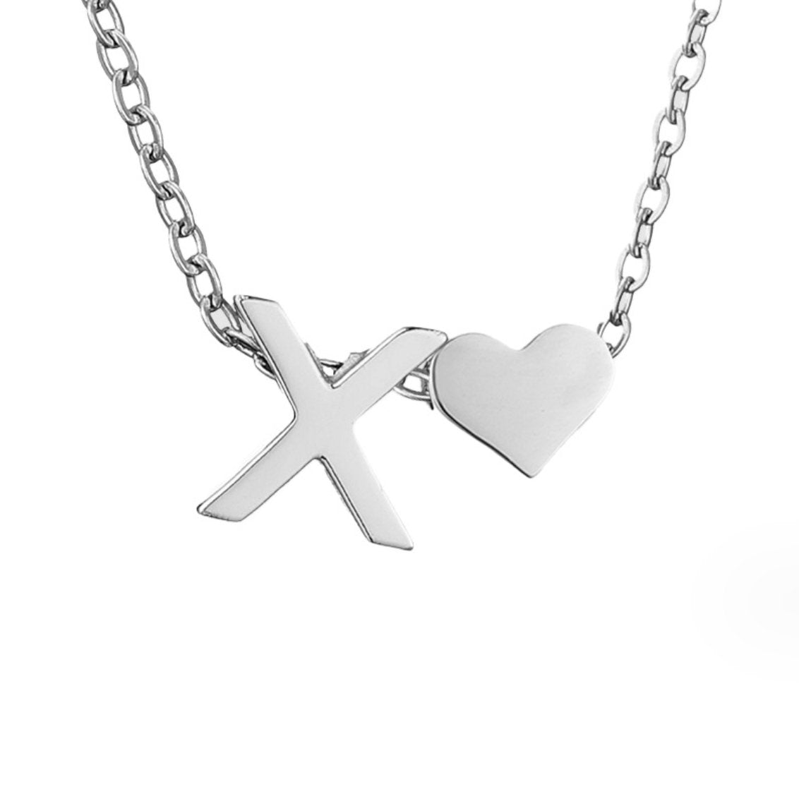 Forever Love & Letter Zilveren Halsketting
