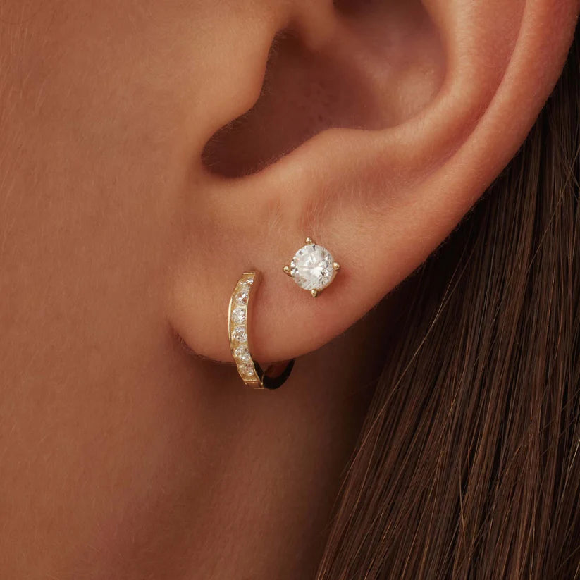Dara Briljant Oorbellen in 14k Goud